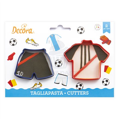 DECORA SET 2 CORTADORES CAMISETA+PANTALON FUTBOL 