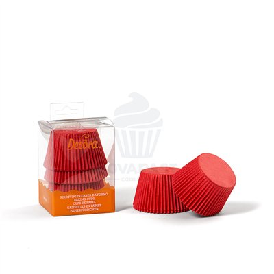 SET 60 MOLDES MUFFINS GIGANTES "ROJO" Ø55X45H MM