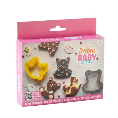 DECORA SET 2 CORTADORES Y 4 PLANT. BABY 80X22H MM