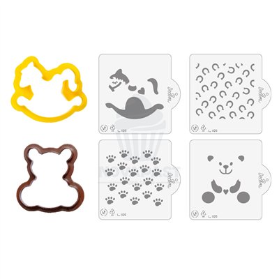 DECORA CONJUNTO 2 CORTADORES E 4 MOLDES BABY 80X22H MM