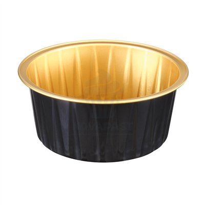 ENSEMBLE DE 100 CAPSULES EN ALUMINIUM NOIR 150ML Ø9,3 CM