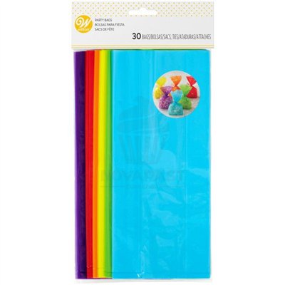 WILTON SET 30 BOLSAS GOLOSINAS MULTICOLOR 10X24CM