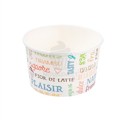 TERRINES POUR GLACES 240 ML "PAROLE" (50 U)