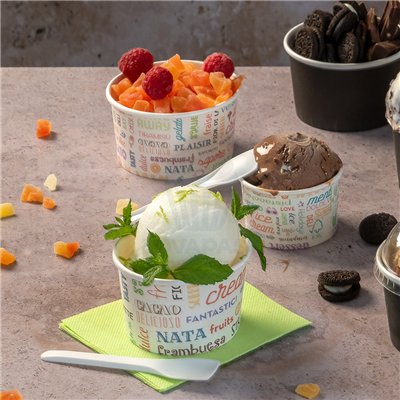 TERRINES POUR GLACES 240 ML "PAROLE" (50 U)