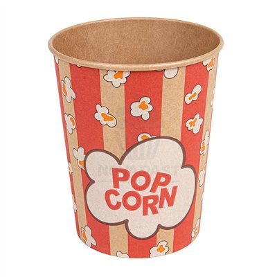 ENSEMBLE DE 50 BOÎTES À POP-CORN EN CARTON KRAFT 2 LITRES