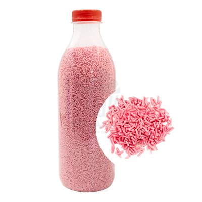 AP BOTE 1 KG MACARRÃO DE AÇÚCAR ROSA DECORAÇÃO