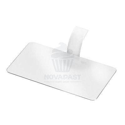 100 SUPPORTS POUR GÂTEAU TRANSP RECTANG. 100X55X20MM