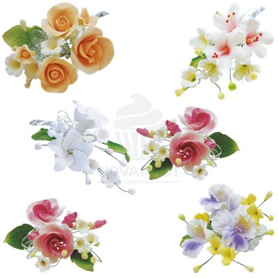 Ramilhetes de Açúcar Sortidos 15 cm - 6 Unidades