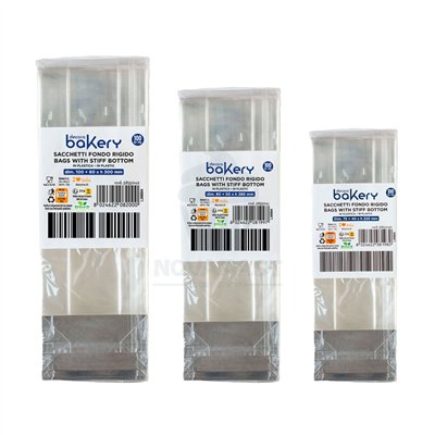 DÉCOREZ 100 SACS EN CELLLOPHANE À FOND RIGIDE 7,5X22H CM SOUFFLET 4CM