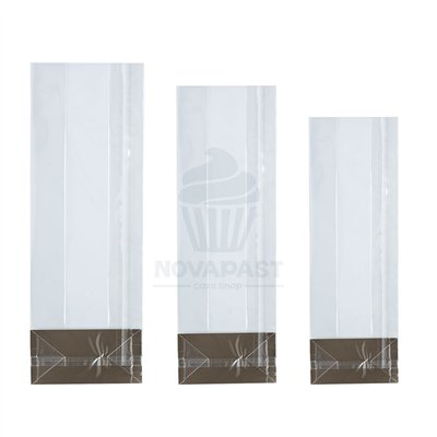 DECORA 100 SACOS DE CELOFANE FUNDO RÍGIDO 8X28H CM FUELHE 5CM