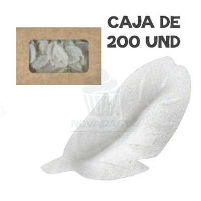 FLORENSUC BOÎTE DE 200 PLUMES BLANCHES DE GÂTEAU D'HOSTIE 46X23MM