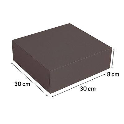 Caja Pastelería Marrón 30x30x8 cm - Elegancia y Funcionalidad