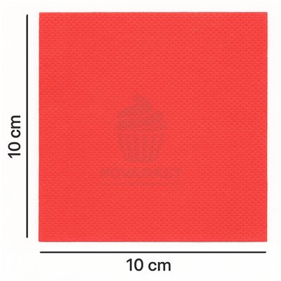 Paquete de 100 guardanapos de papel vermelho 20x20 cm.