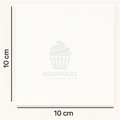 Paquete de 100 guardanapos de papel branco 20x20 cm.