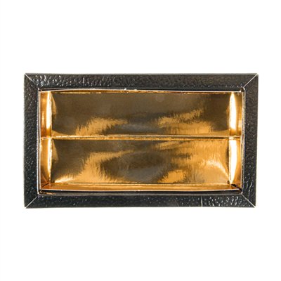 Caixa de Bombons Deluxe Preta 14,5x7,5x3,5 cm Filme Dourado (Unidade)