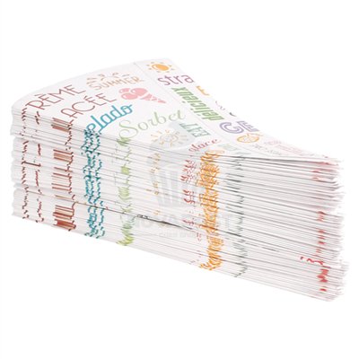 SET DE 500 CONOS PAPEL PARA HELADOS "PAROLE" 7X11,5 CM