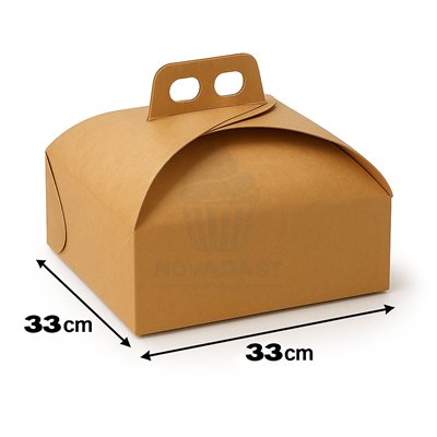 Boîte à gâteau Milano bio kraft 33x33 cm (unité)