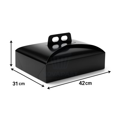 Élégance et protection : Boîte Tarte Milano Noir 31x42x10 cm