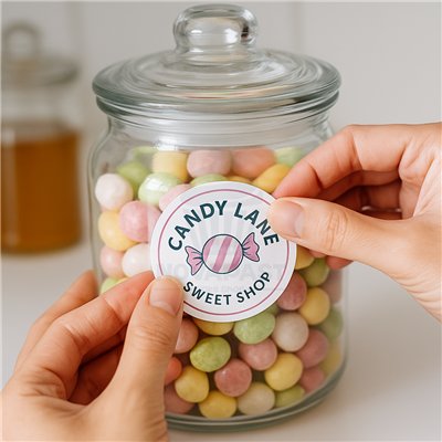 Glossy Adhesive Paper Stickers Roll - Vibrant Colors