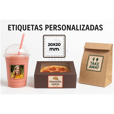 Glossy Adhesive Paper Stickers Roll - Vibrant Colors