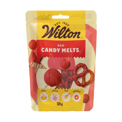 WILTON BOLSA 125 GRM CHOCOLATE CANDY MELT ROJO