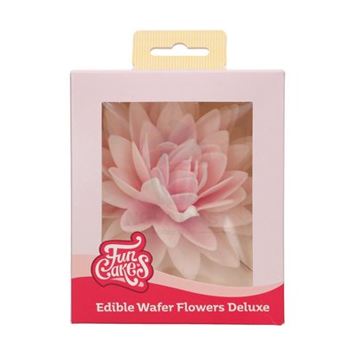 FUNCAKES FLOR PAPEL COMESTIBLE PEONIA ROSA 12CM