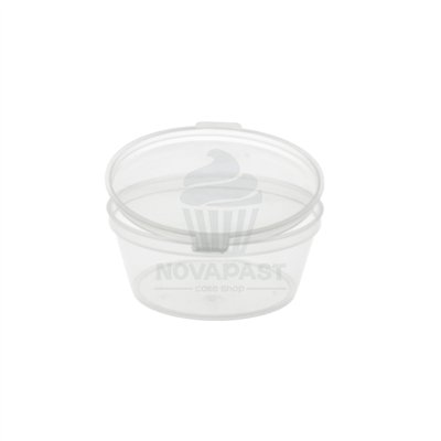 SET DE 50 TARRINAS SALSERAS TRANSP. CON TAPA 60 ML