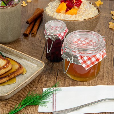 TARRO CRISTAL CON TAPA HERMETICA VICHI Ø8x8,5CM