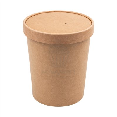 GDP SET DE 25 TARRINAS KRAFT + TAPA 960 ML Ø12 CM