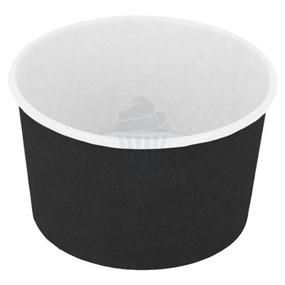 TARRINAS PARA HELADOS 240 ML NEGRAS (50 UD)