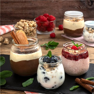 TARRO CON TAPA DE CRISTAL TRANP. 120 ML Ø6,5x6,6CM