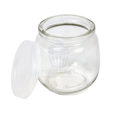 TARRO CON TAPA DE CRISTAL TRANP. 200 ML Ø7,3x7,3CM