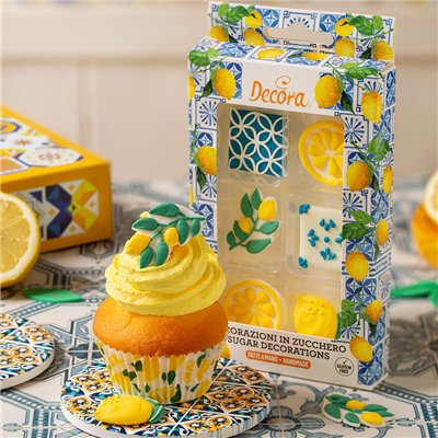 DECORA SET 6 DECORACIONES AZUCAR AMALFI 2,6/5 CM