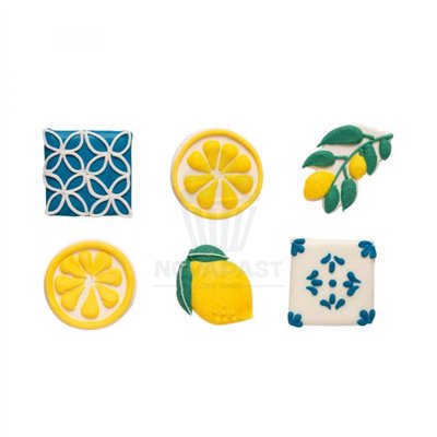 DECORA SET 6 DECORACIONES AZUCAR AMALFI 2,6/5 CM
