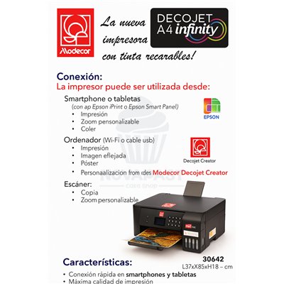 IMPRESORA ALIMENTARIA MODECOR DECOJET INFINITY A4