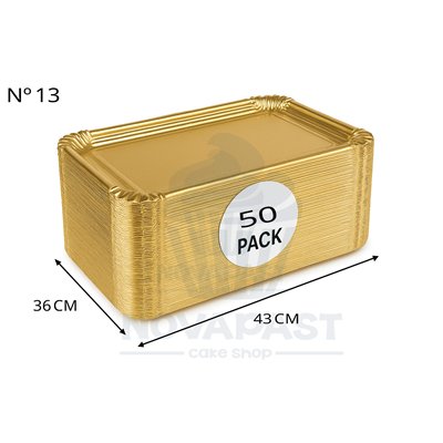 PLATEAUX CARRÉS EN OR Nº13 36X43 (50 PCS)