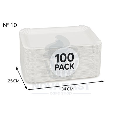 Plateaux carrés Nº 10 25X34 cm (100 unités)