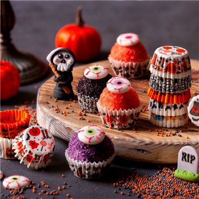 DECORA 100 CAPSULAS PAPEL 27X17MM HALLOWEEN