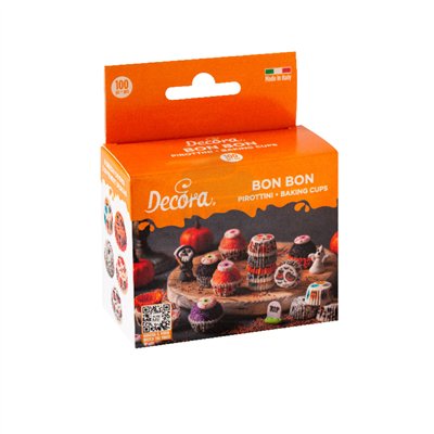 DECORA 100 CAPSULAS PAPEL 27X17MM HALLOWEEN