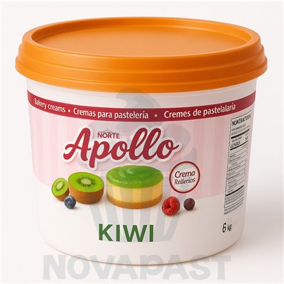 Crème Décorative Apollo Kiwi - Seau de 6 kg