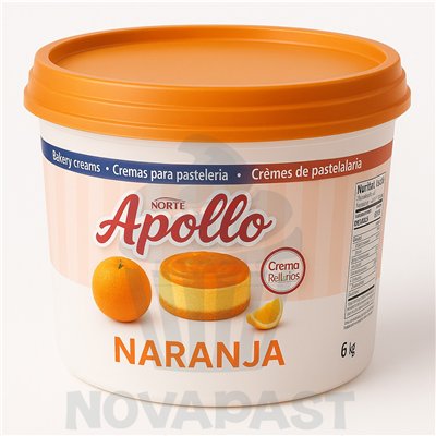 Crema Decoración Apollo Naranja - Ideal para Pastelería