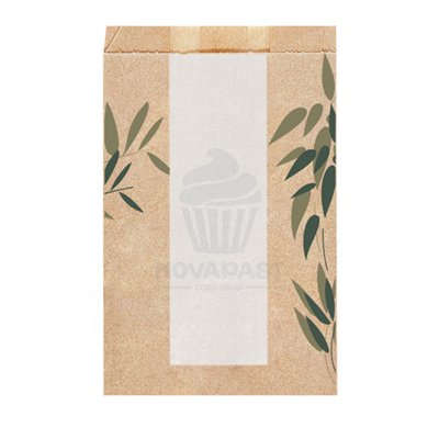 250 BOLSAS CELOFAN KRAFT/TRAN FEEL GREEN 14+7X26CM