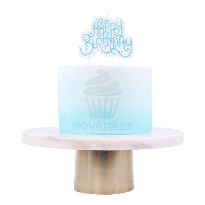 PME VELA BRILLANTE AZUL HAPPY BIRTHDAY 10X7 CM