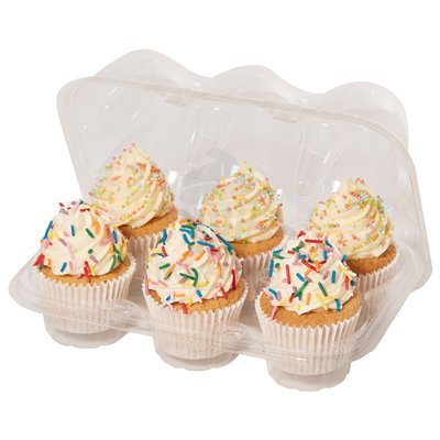 PME SET DE 3 CAJAS PORTA CUPCAKES DE 6 HUECOS PLA