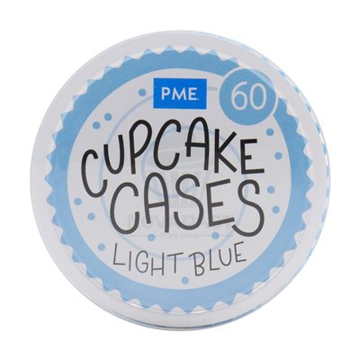 PME SET DE 60 CAPSULAS CUPCAKES AZUL CLARO 51X30MM