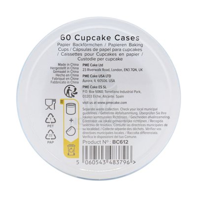 PME SET DE 60 CAPSULAS CUPCAKES AZUL CLARO 51X30MM