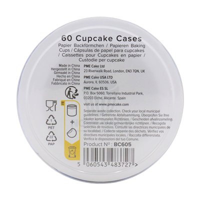 PME SET DE 60 CAPSULAS CUPCAKES AZUL 51X30MM