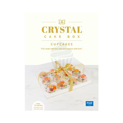 PME CRYSTAL CUPCAKE BOX FOR 12 CUPCAKES (UNIT)