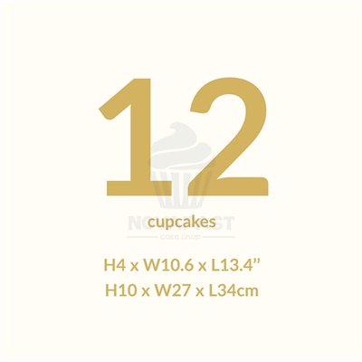PME CRYSTAL CUPCAKE BOX FOR 12 CUPCAKES (UNIT)