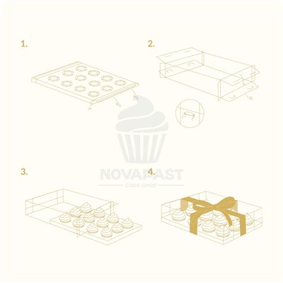 PME CRYSTAL CUPCAKE BOX FOR 12 CUPCAKES (UNIT)